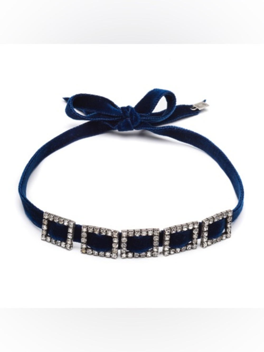 Dannijo Blue Velvet Crawford Choker